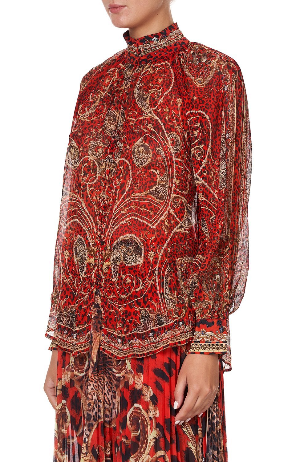 RAGLAN BUTTON UP SHIRT SLAVE TO THE RHYTHM