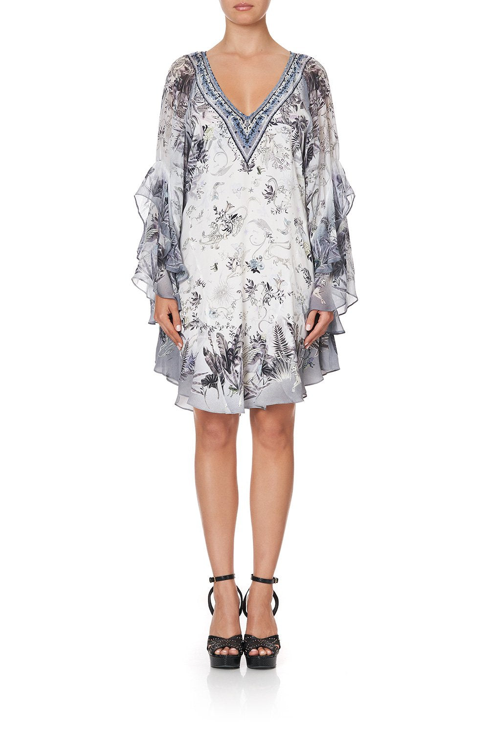 RAGLAN DRESS WITH RUFFLES MOONLIT MUSINGS