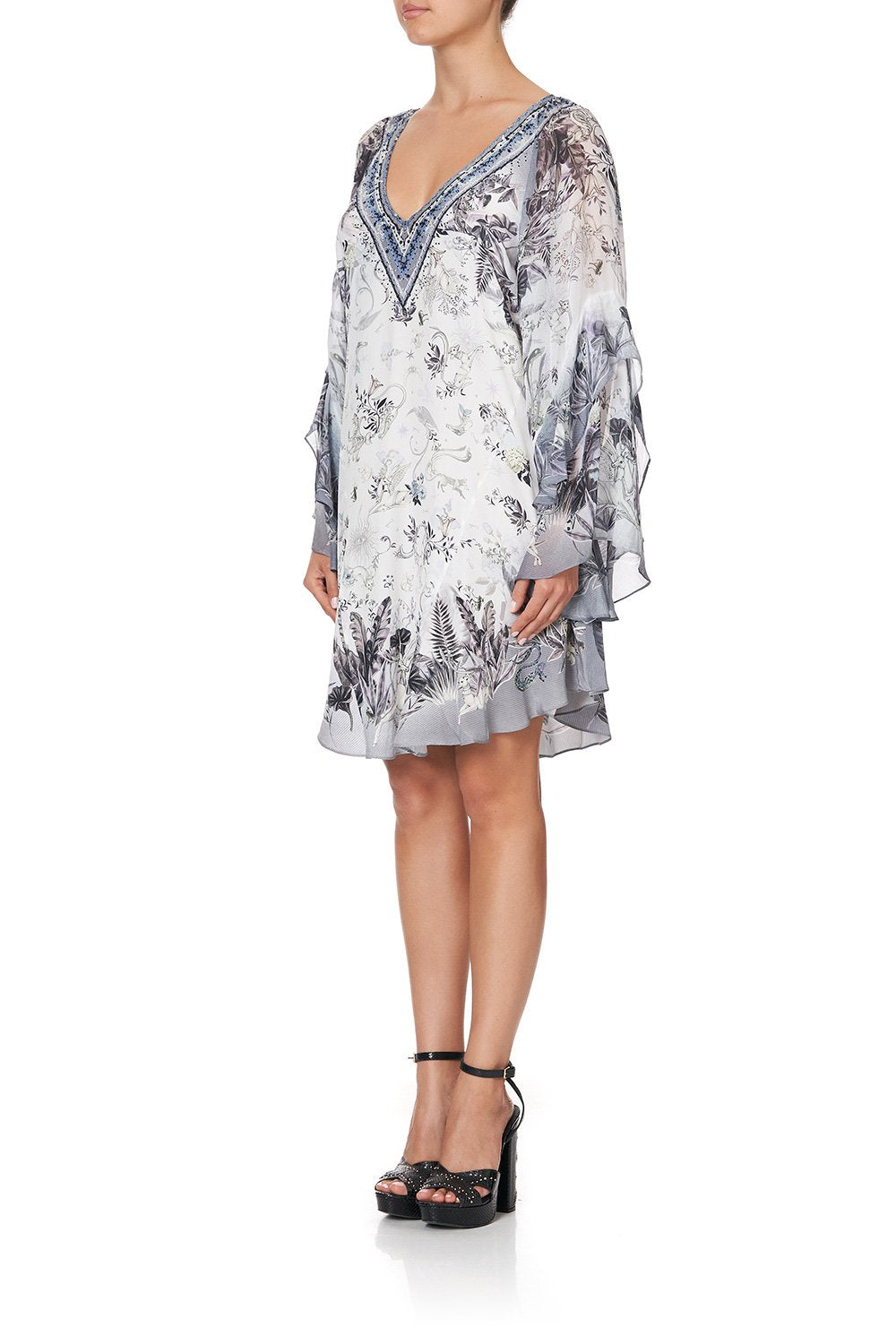 RAGLAN DRESS WITH RUFFLES MOONLIT MUSINGS