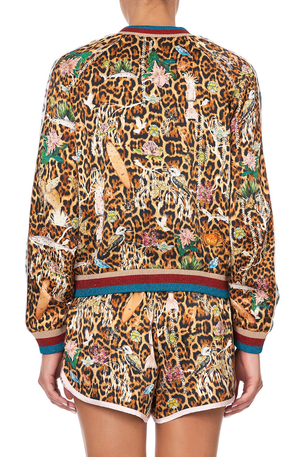 RAGLAN SLEEVE BOMBER JACKET FAUNA ELECTRO