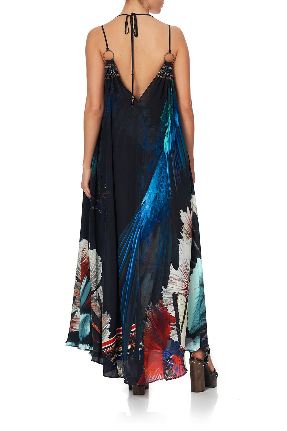 RING DETAIL STRAP DRESS NIGHT FLIGHT