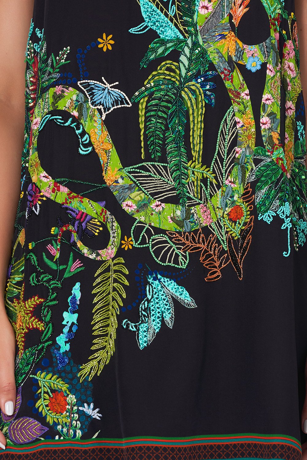 ROUND NECK A-LINE DRESS RIVER CRUISE