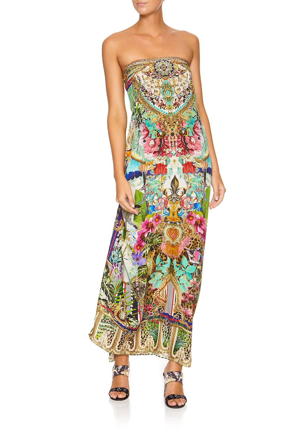 CAMILLA ROUND NECK KAFTAN CHAMPAGNE COAST