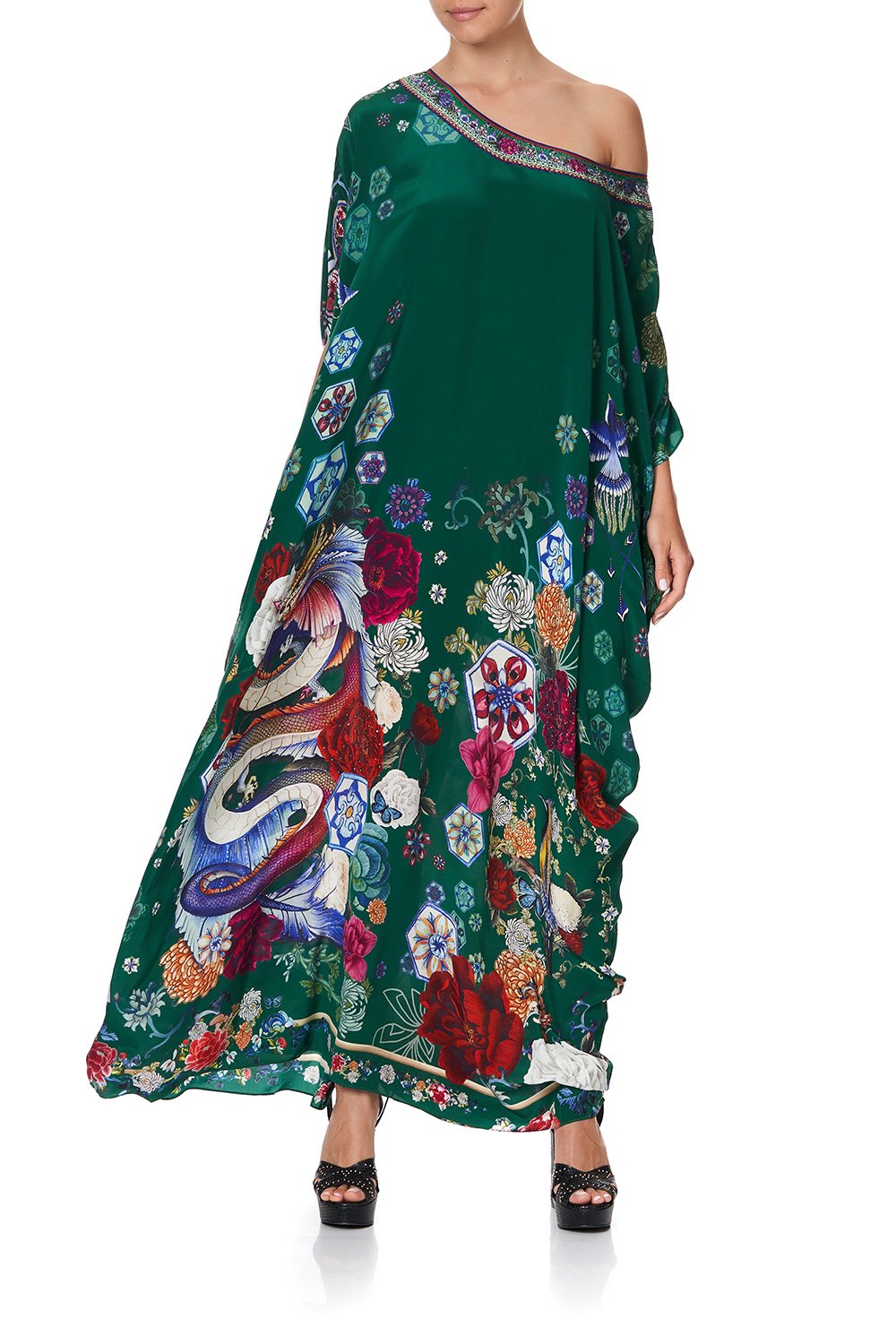 ROUND NECK KAFTAN EMERALD'S ORBIT