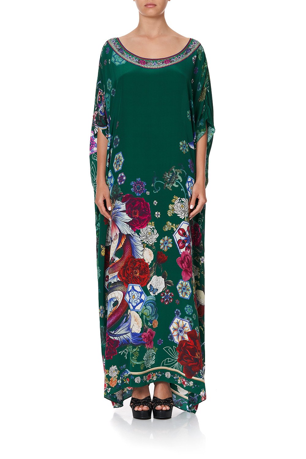 ROUND NECK KAFTAN EMERALD'S ORBIT