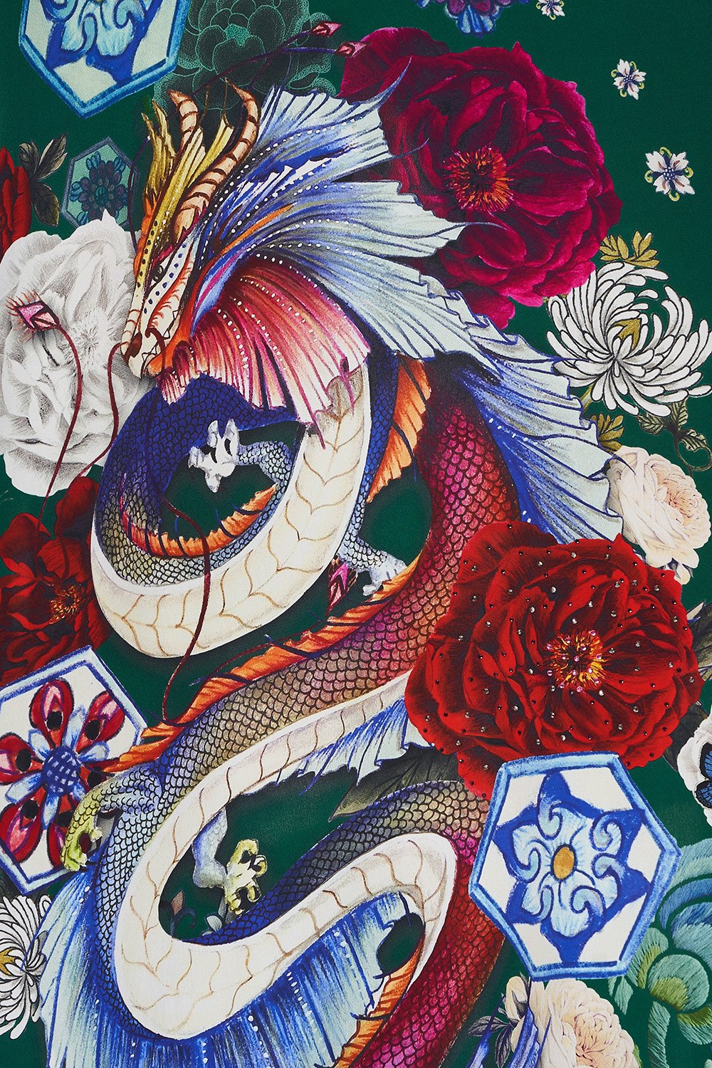 ROUND NECK KAFTAN EMERALD'S ORBIT