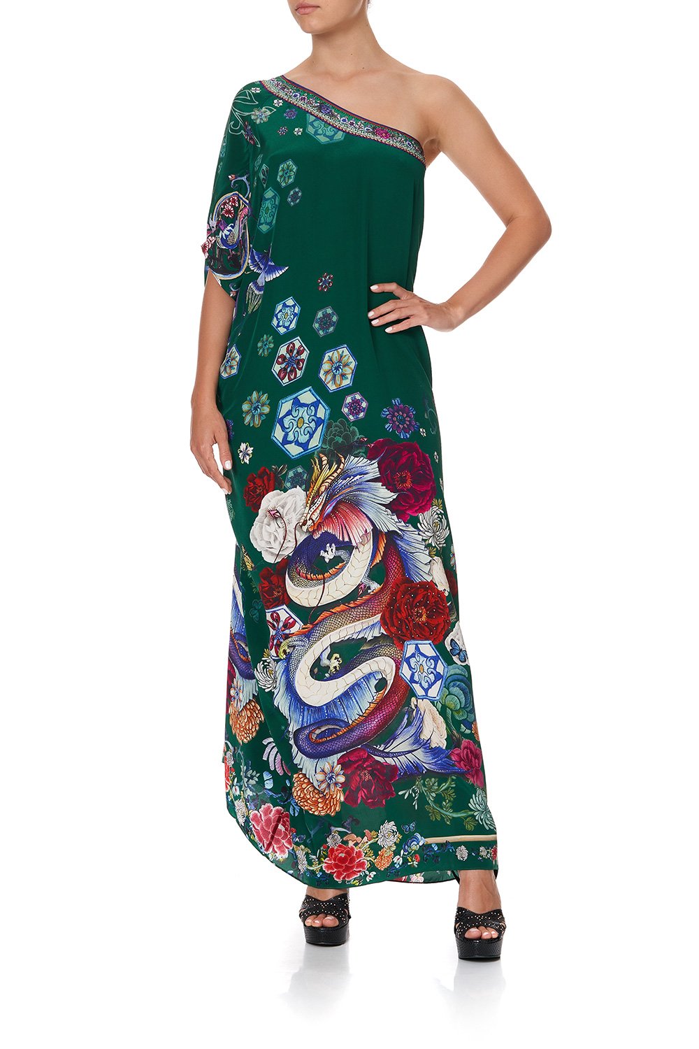 ROUND NECK KAFTAN EMERALD'S ORBIT