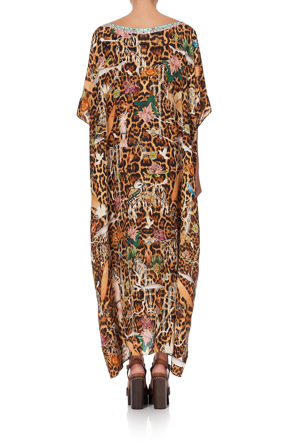 ROUND NECK KAFTAN FAUNA ELECTRO