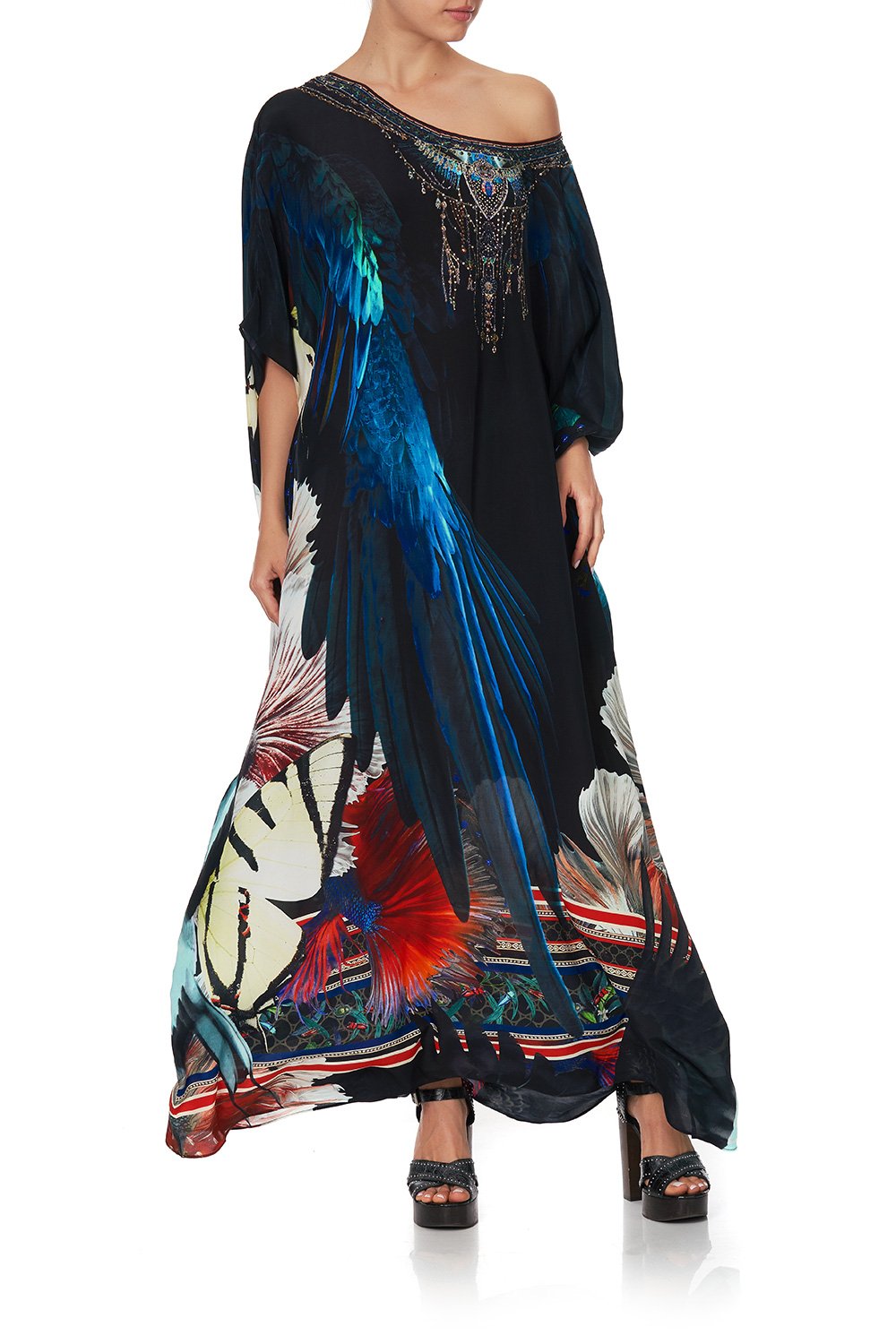 ROUND NECK KAFTAN NIGHT FLIGHT