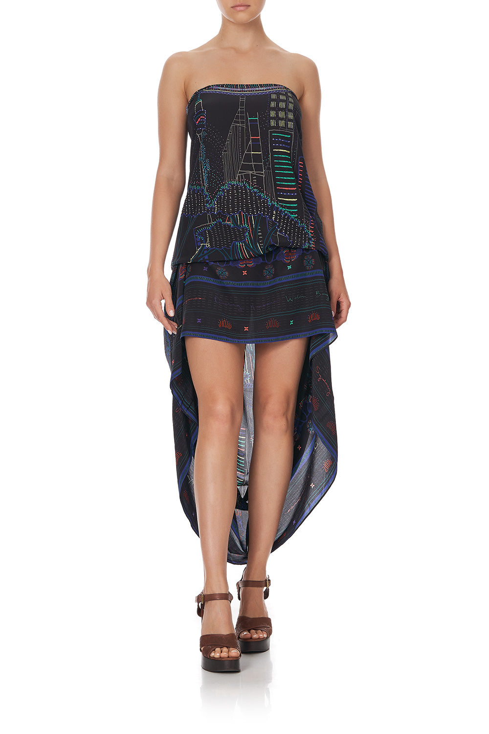 ROUND NECK KAFTAN NOCTURNAL NEONS