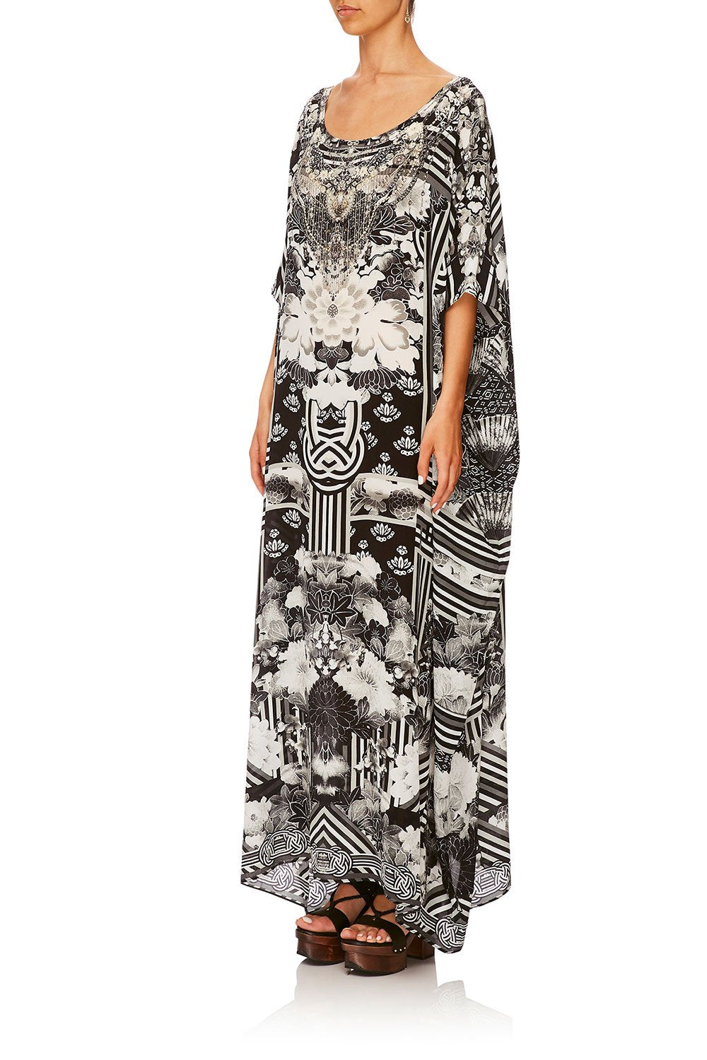 CAMILLA WILD MOONCHILD ROUND NECK KAFTAN