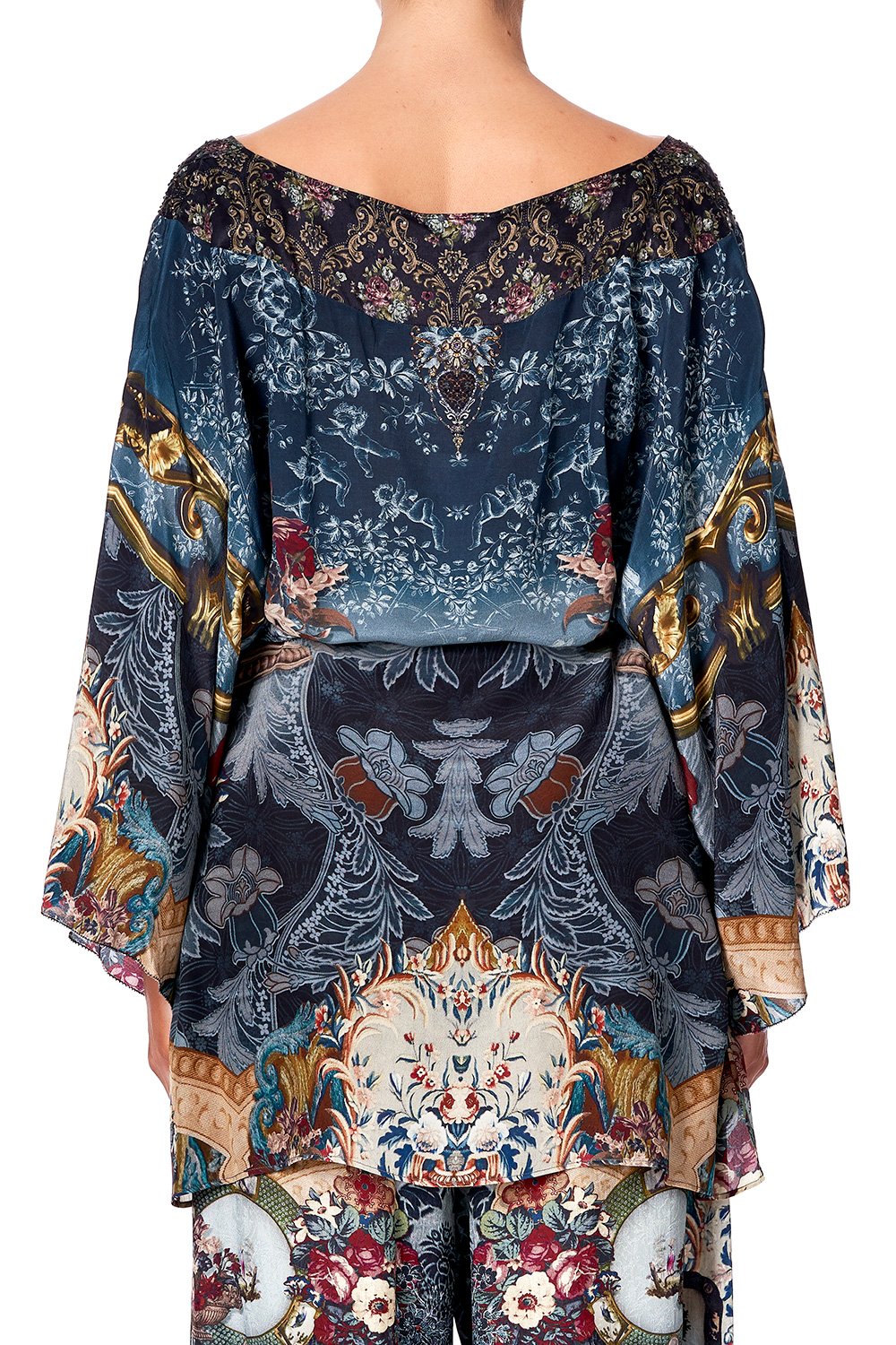 ROUND NECK TOP WITH BELT HOTEL BOHEME