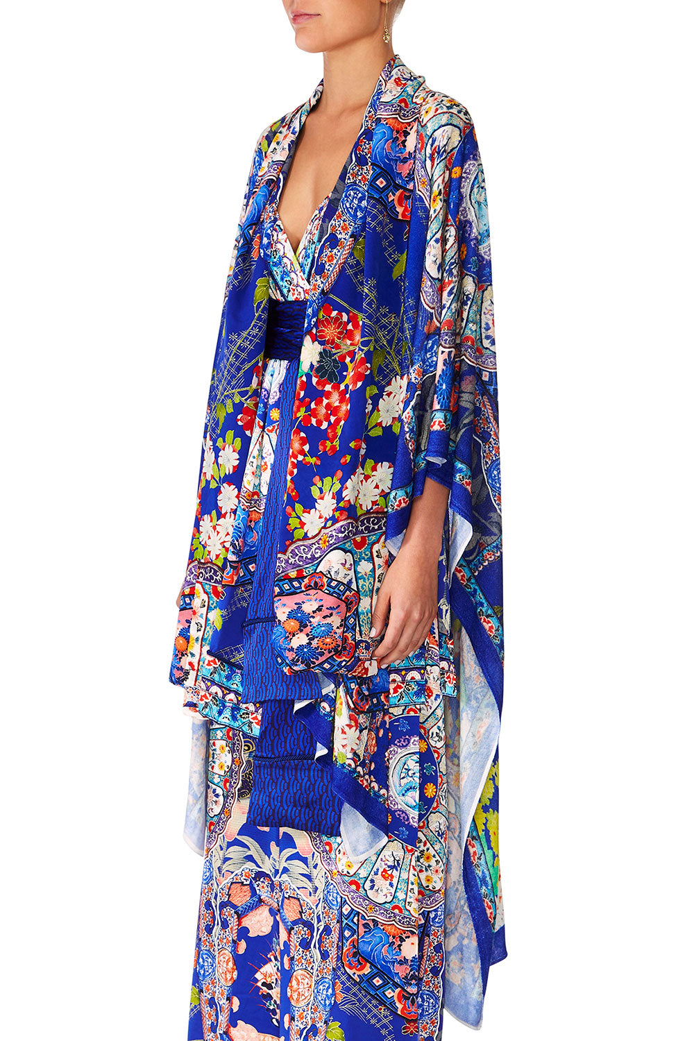 CAMILLA SATURN SISTER CAPE W SILK SCARF
