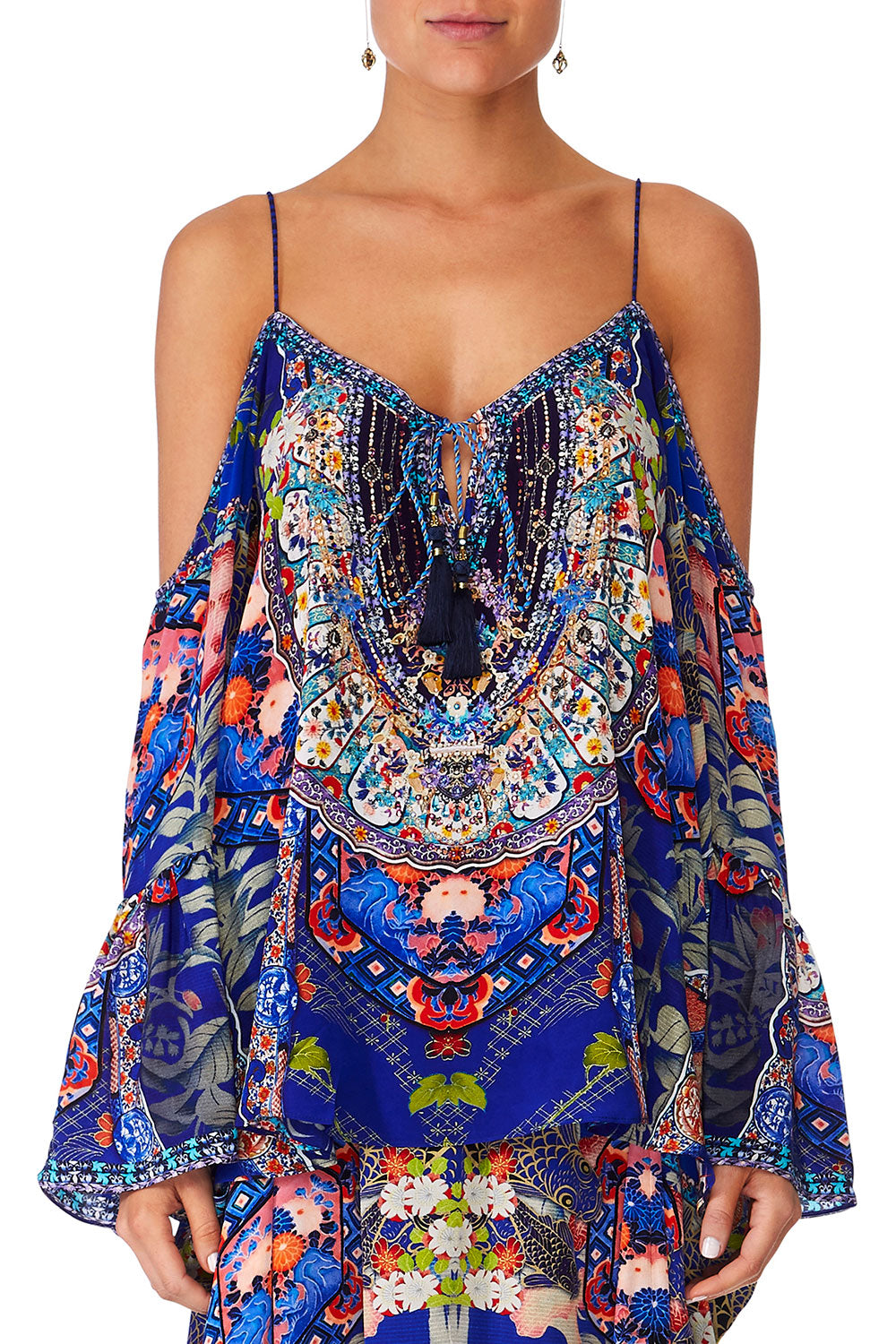 CAMILLA SATURN SISTER DROP SHOULDER TOP