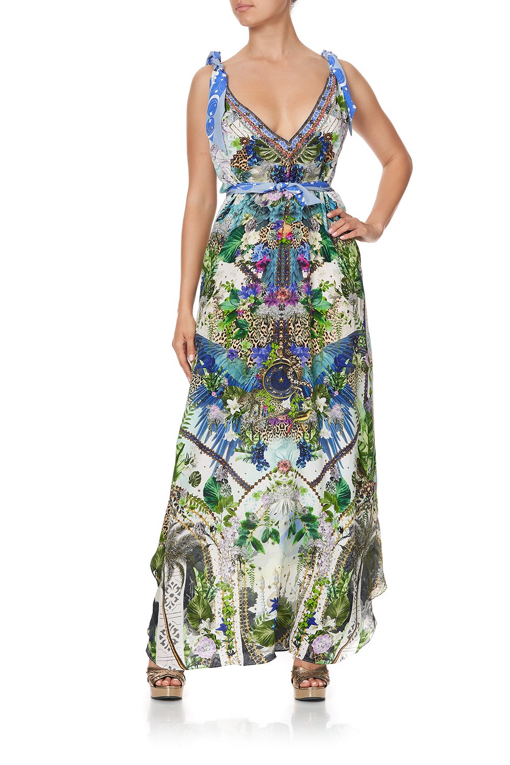 SCARF TIE KAFTAN MOON GARDEN