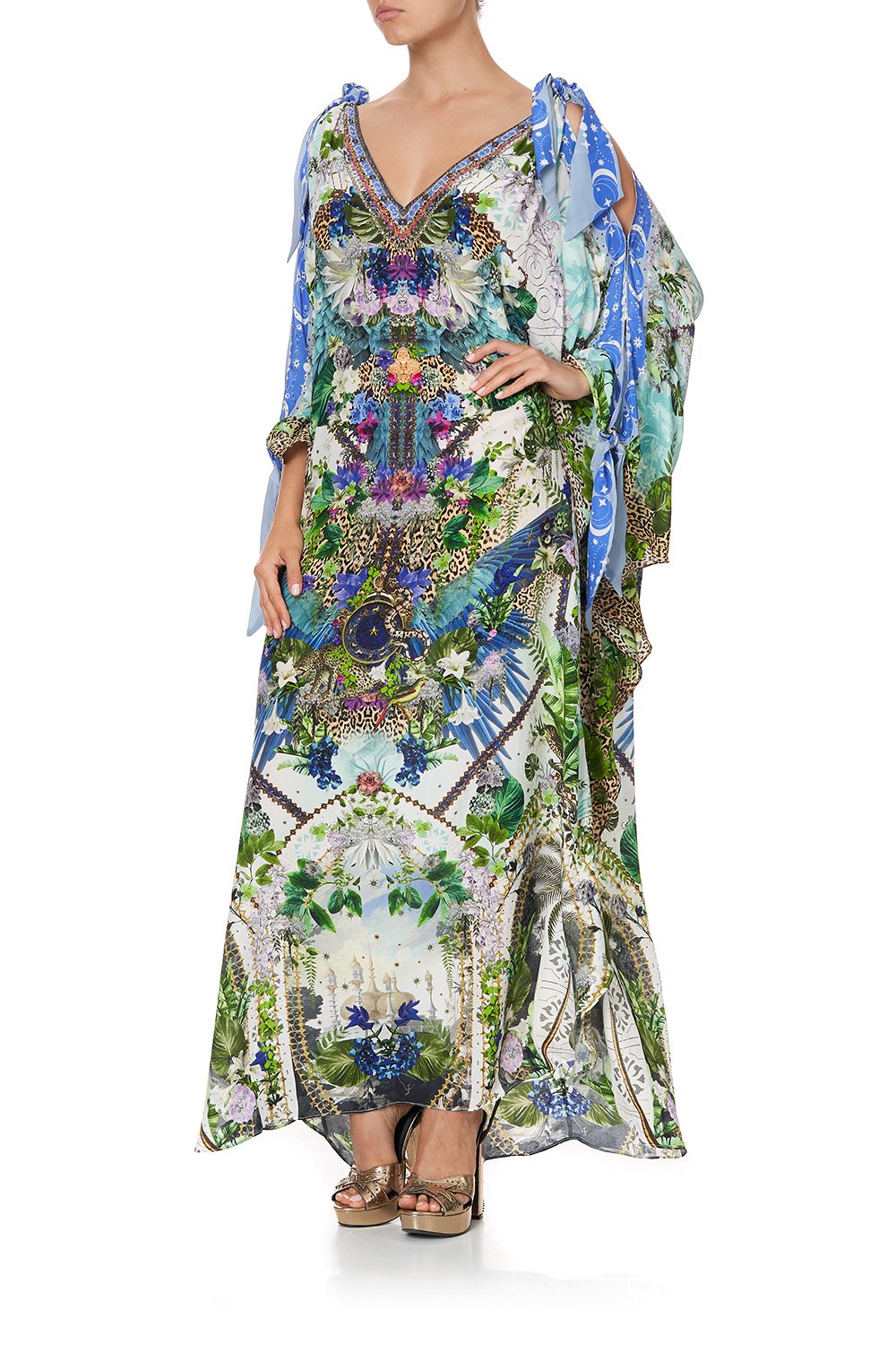 SCARF TIE KAFTAN MOON GARDEN