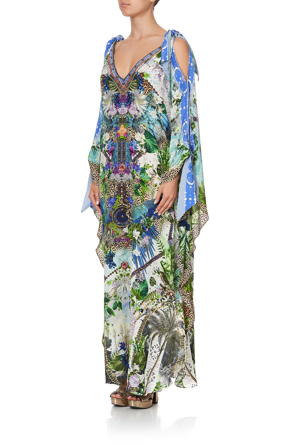 SCARF TIE KAFTAN MOON GARDEN
