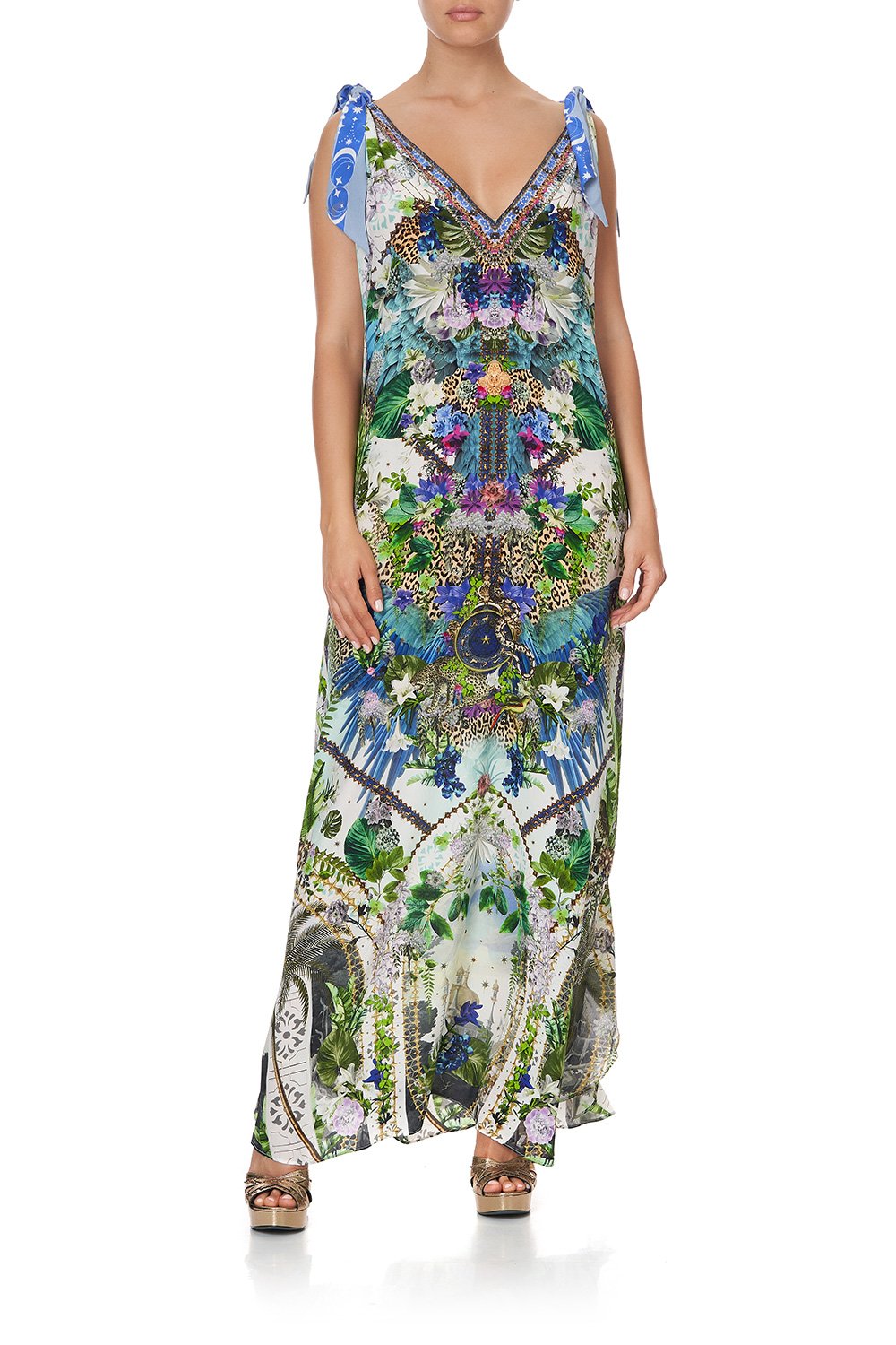 SCARF TIE KAFTAN MOON GARDEN