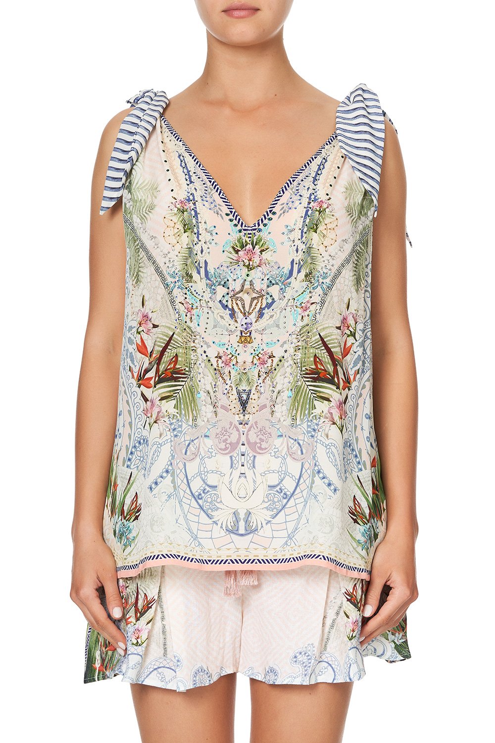 SCARF TIE TOP BEACH SHACK