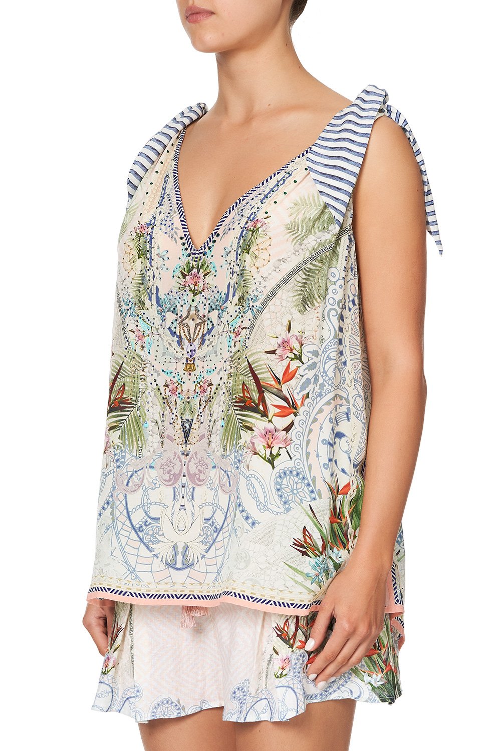 SCARF TIE TOP BEACH SHACK