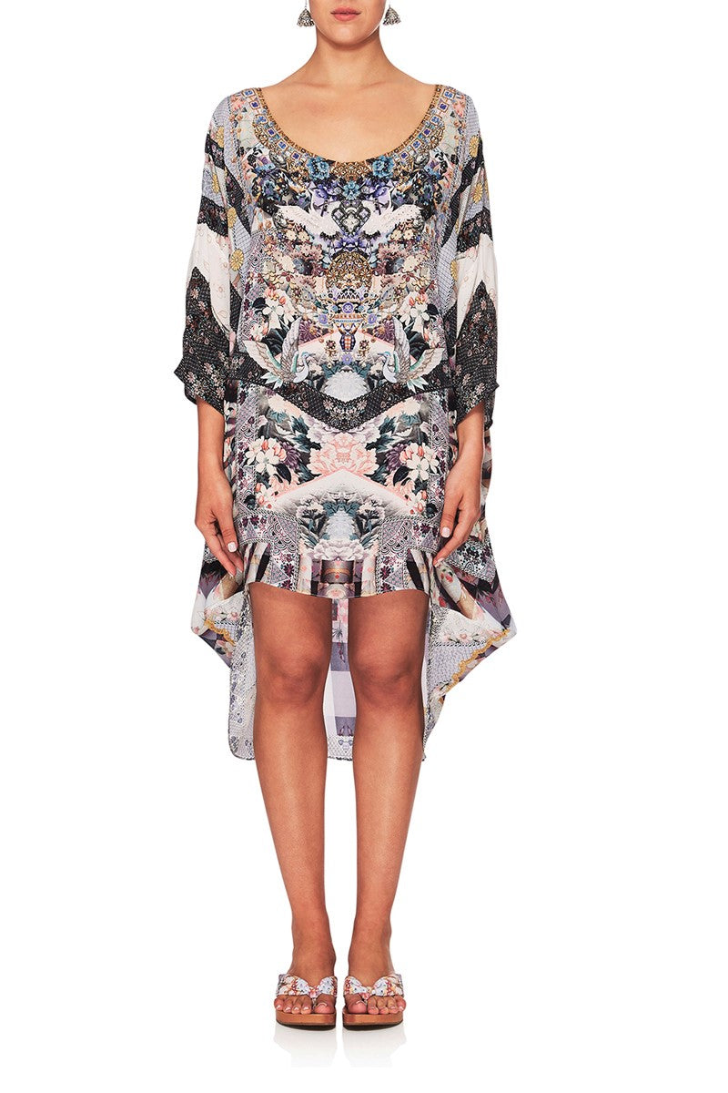 CAMILLA IN HER SHOES SCOOP BACK HEM DRESS