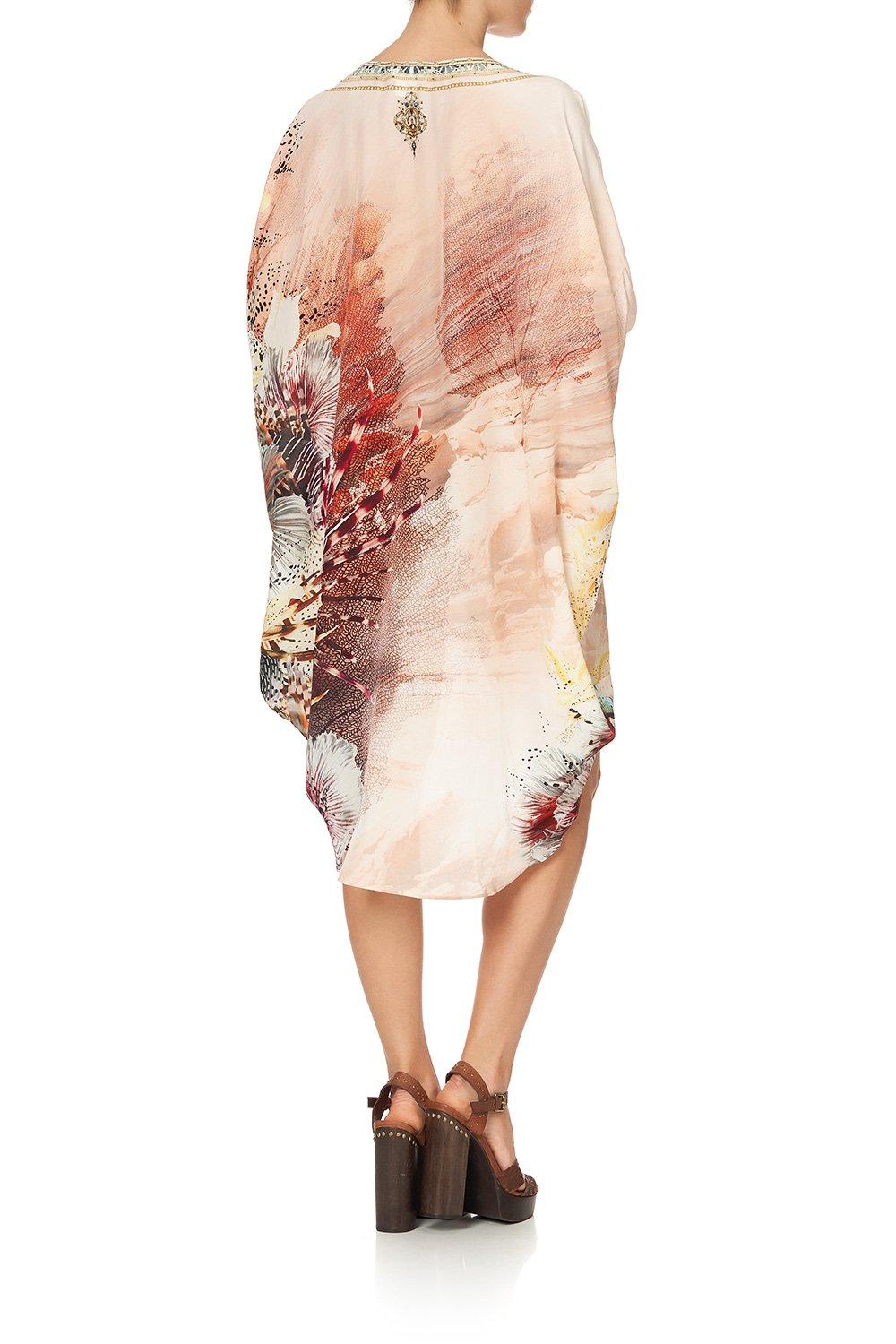 SCOOP BACK HEM DRESS COASTAL TREASURE