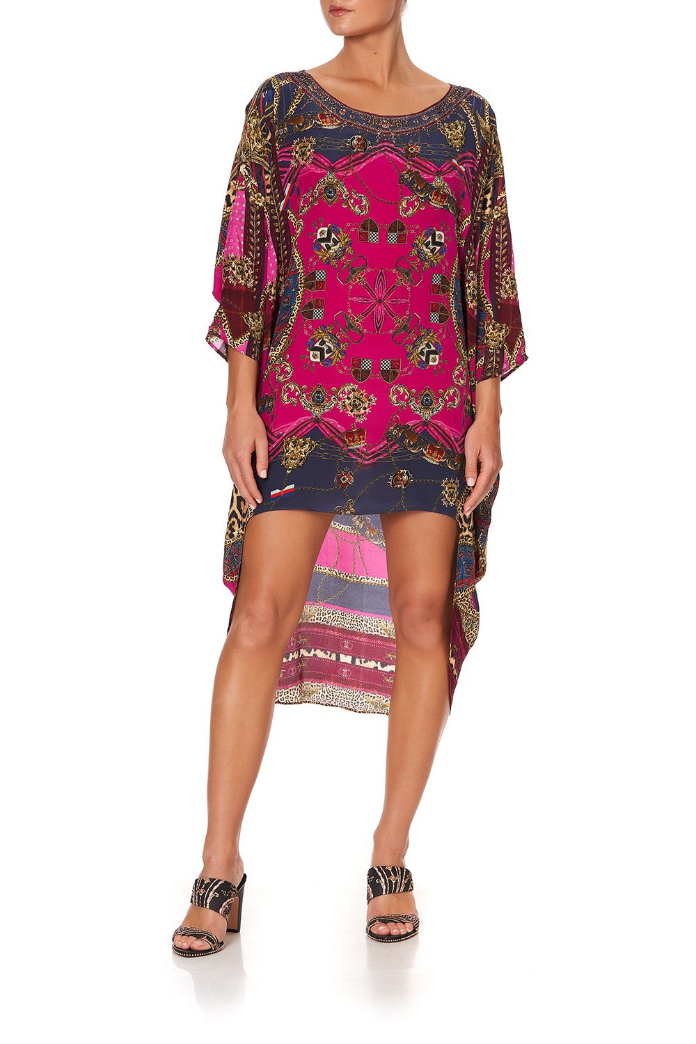 SCOOP BACK HEM DRESS DINING HALL DARLING