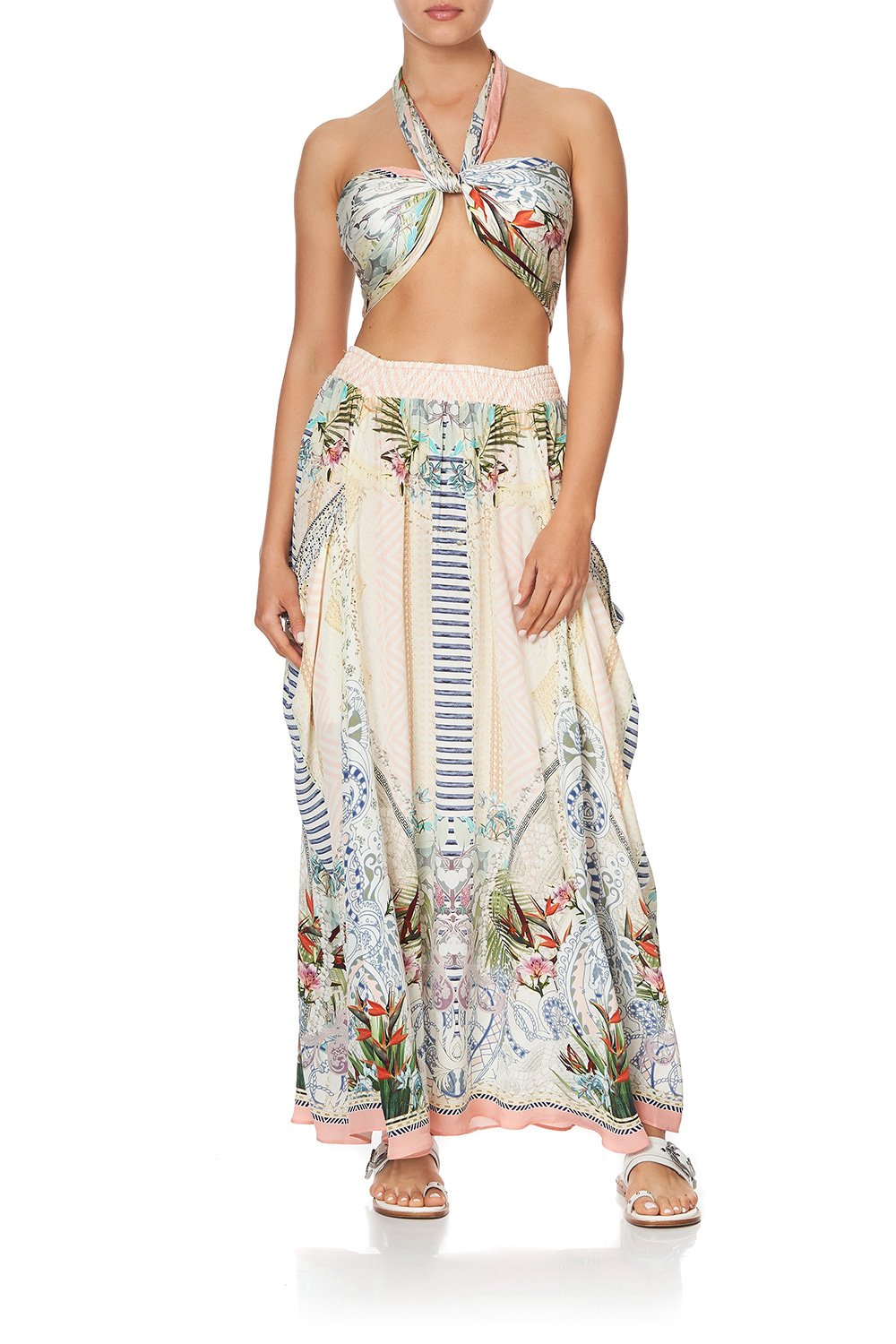 SHIRRED WAIST POCKET SKIRT BEACH SHACK