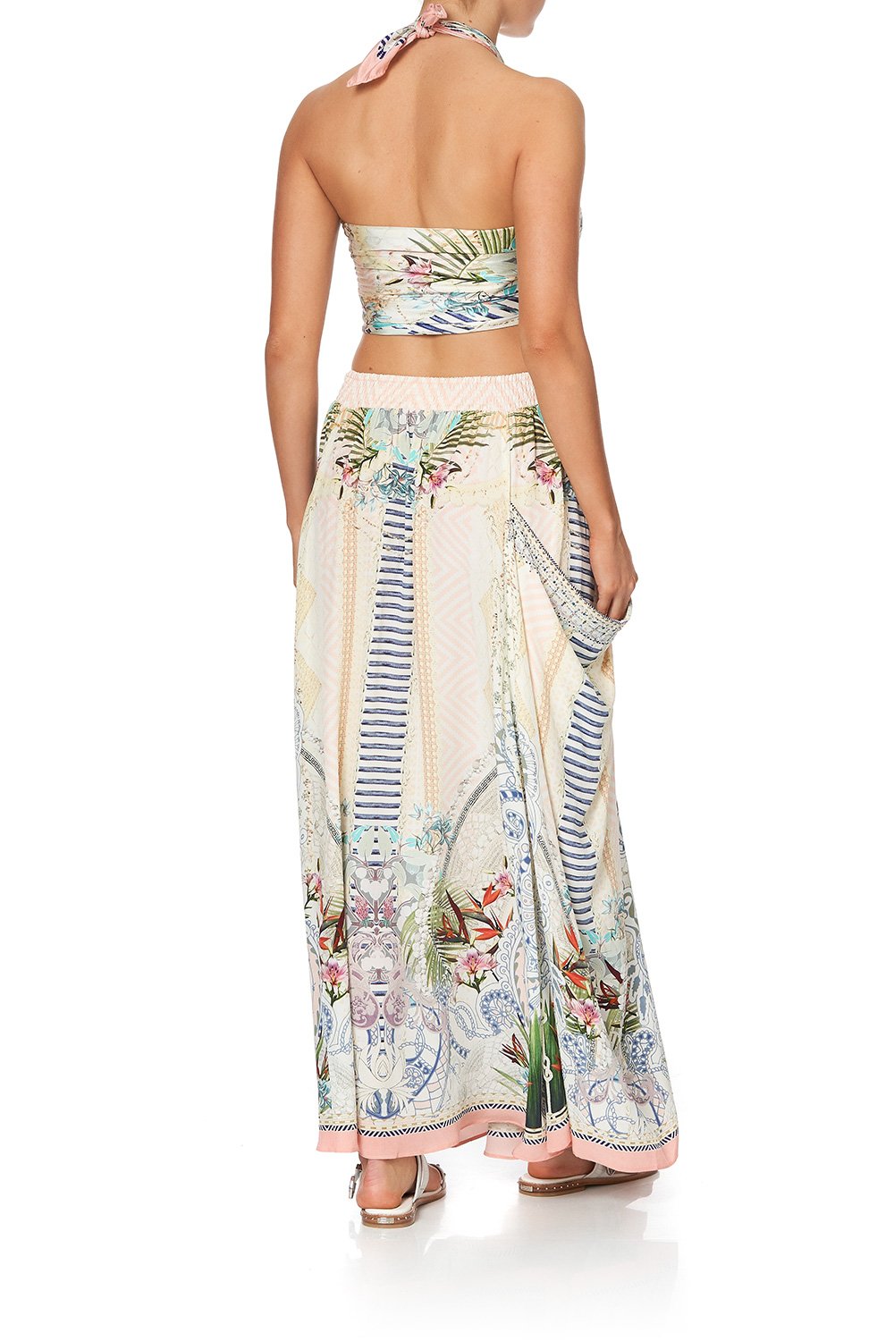 SHIRRED WAIST POCKET SKIRT BEACH SHACK