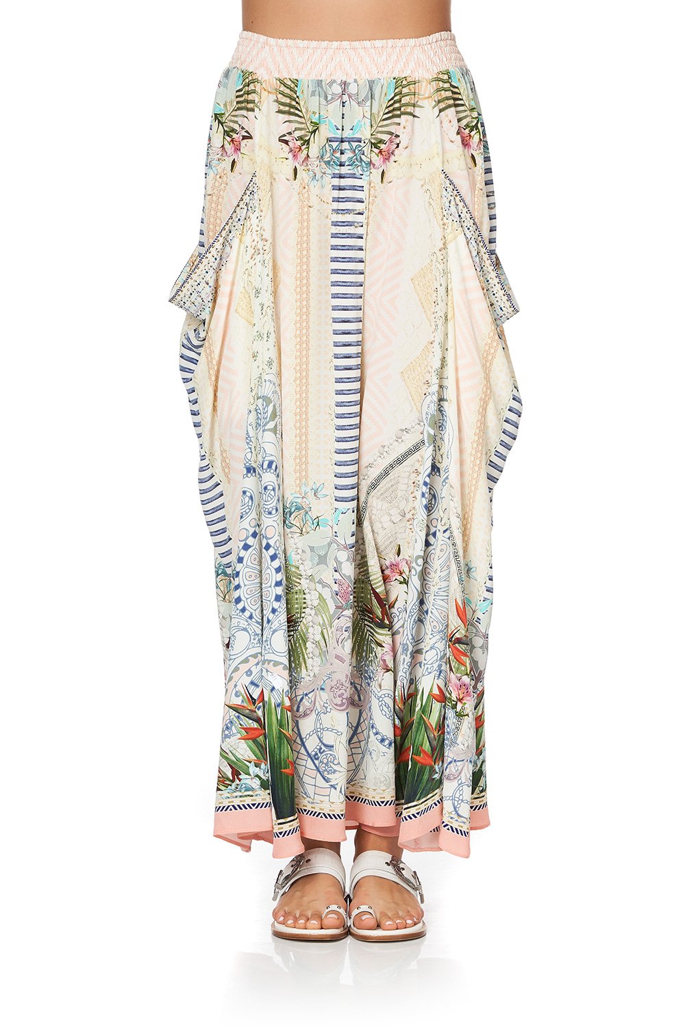 SHIRRED WAIST POCKET SKIRT BEACH SHACK