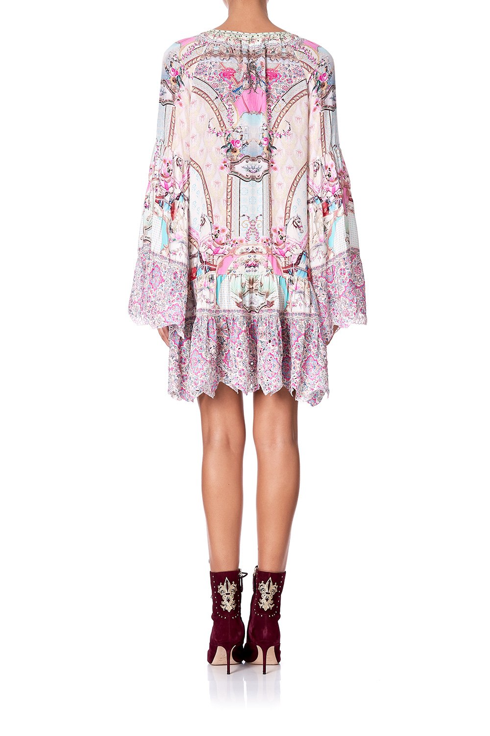 A-LINE GATHERED PANEL DRESS CAROUSEL MADEMOISELLE