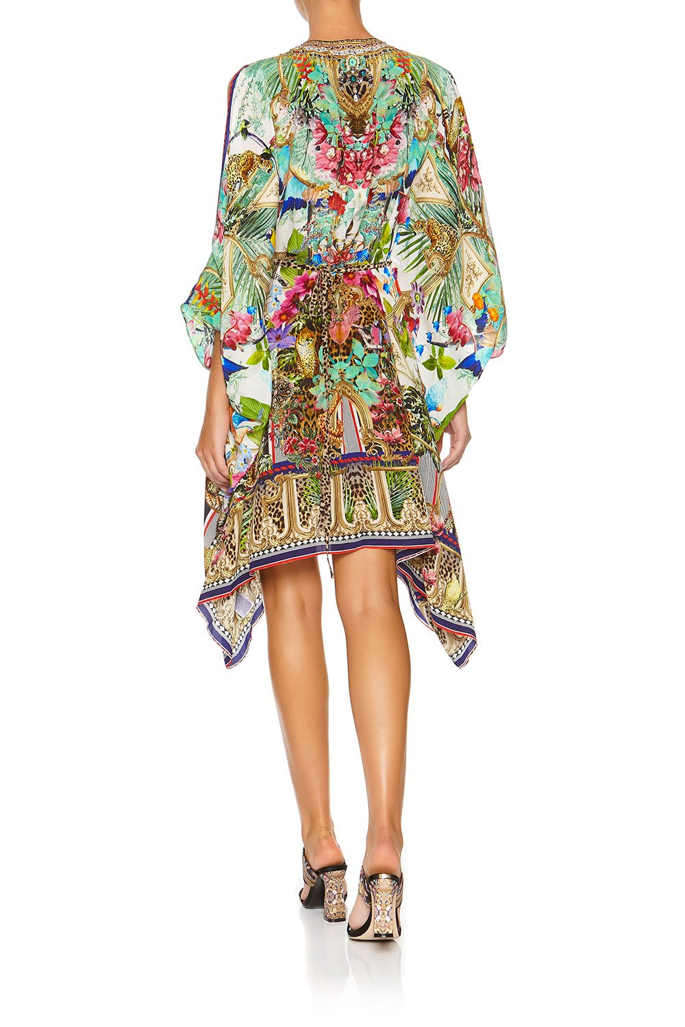 CAMILLA SHORT KAFTAN WITH HARDWARE CHAMPAGNE COAST