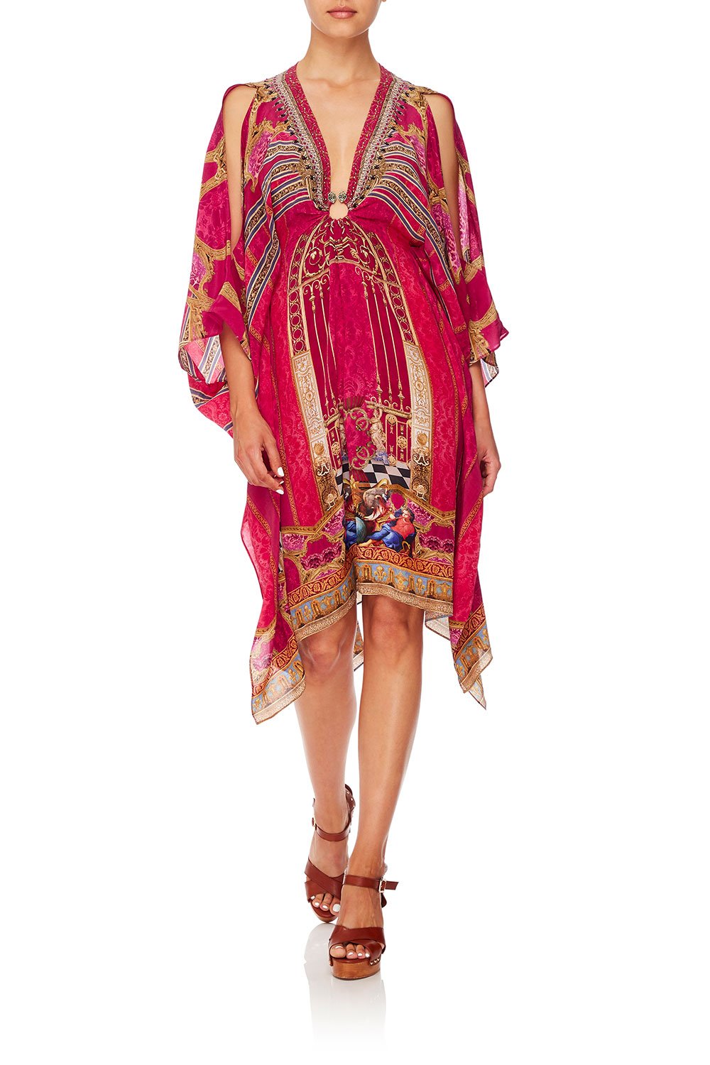 CAMILLA SHORT KAFTAN WITH HARDWARE LOUNGE HOUR