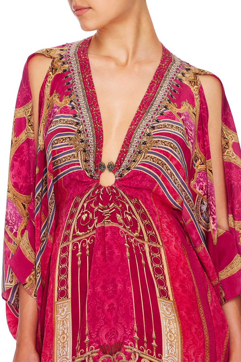 CAMILLA SHORT KAFTAN WITH HARDWARE LOUNGE HOUR