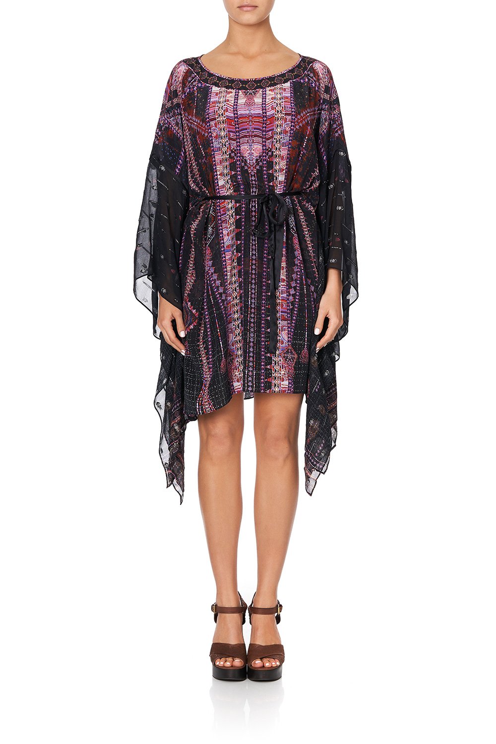 SHORT KAFTAN WITH SHEER SLEEVES MINA MINA