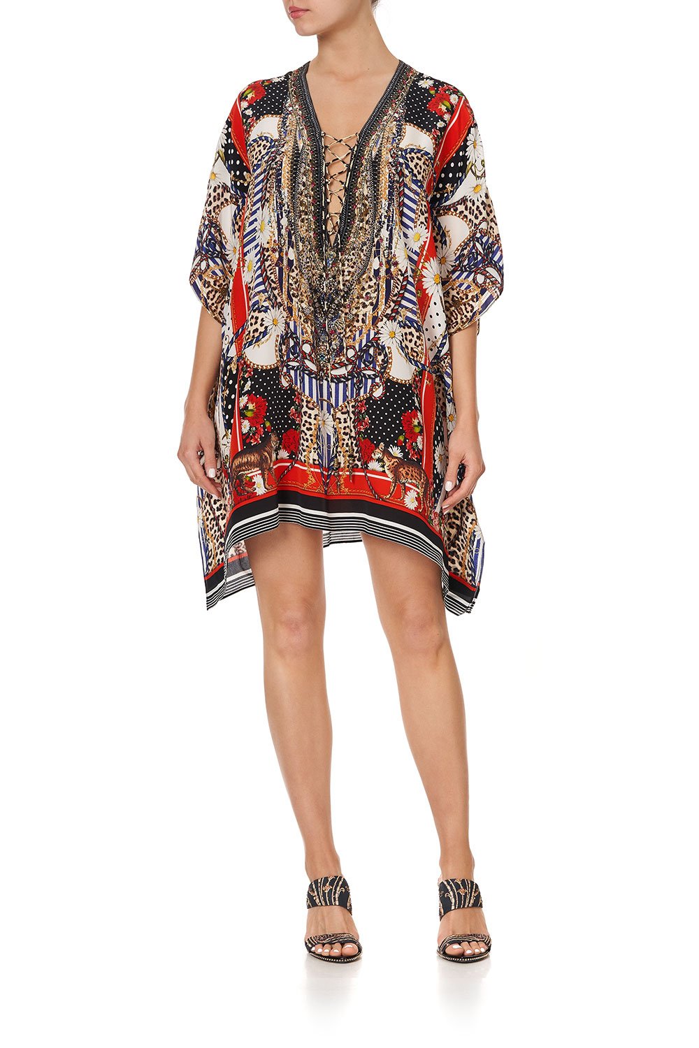 SHORT LACE UP KAFTAN DEAR BRIGITTE