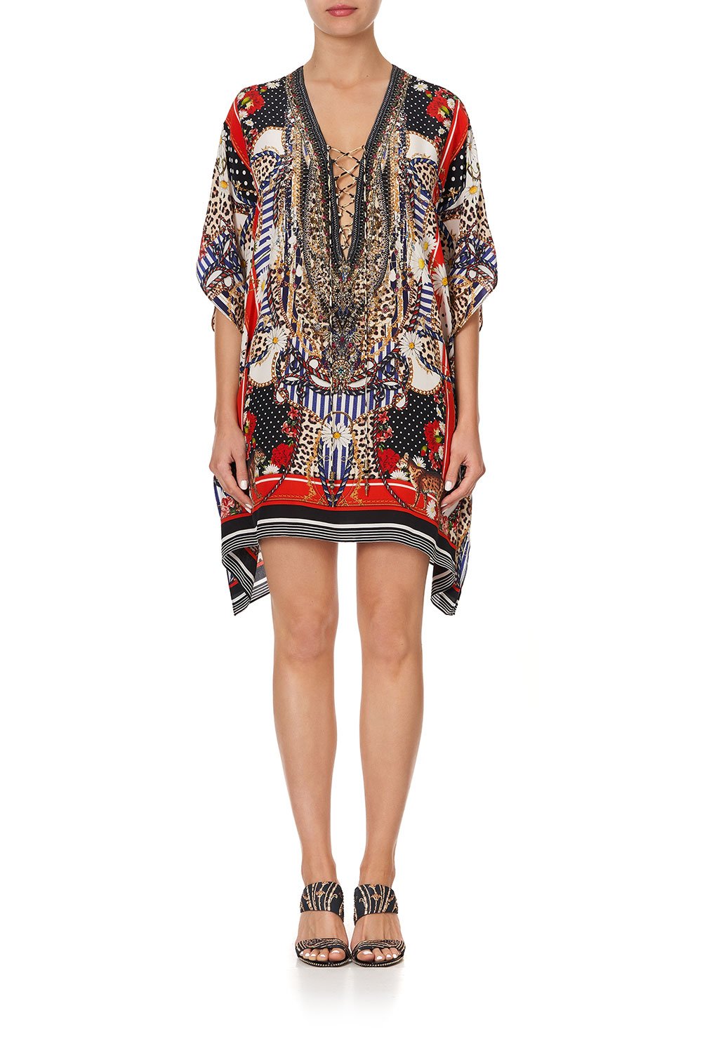 SHORT LACE UP KAFTAN DEAR BRIGITTE