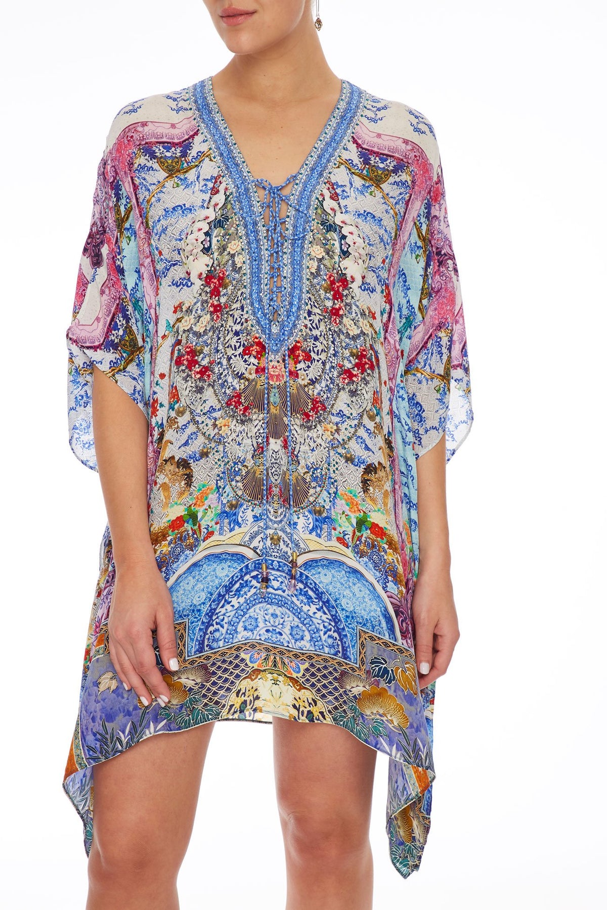 CAMILLA SHORT LACE UP KAFTAN GEISHA GATEWAYS
