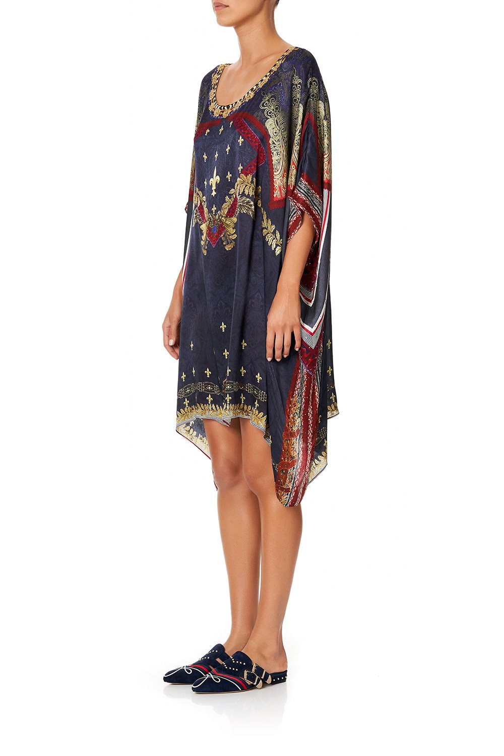 SHORT ROUND NECK KAFTAN THIS CHARMING WOMAN