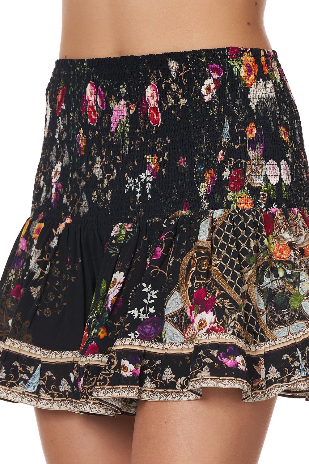 SHORT SHIRRED SKIRT MIRROR MIRROR