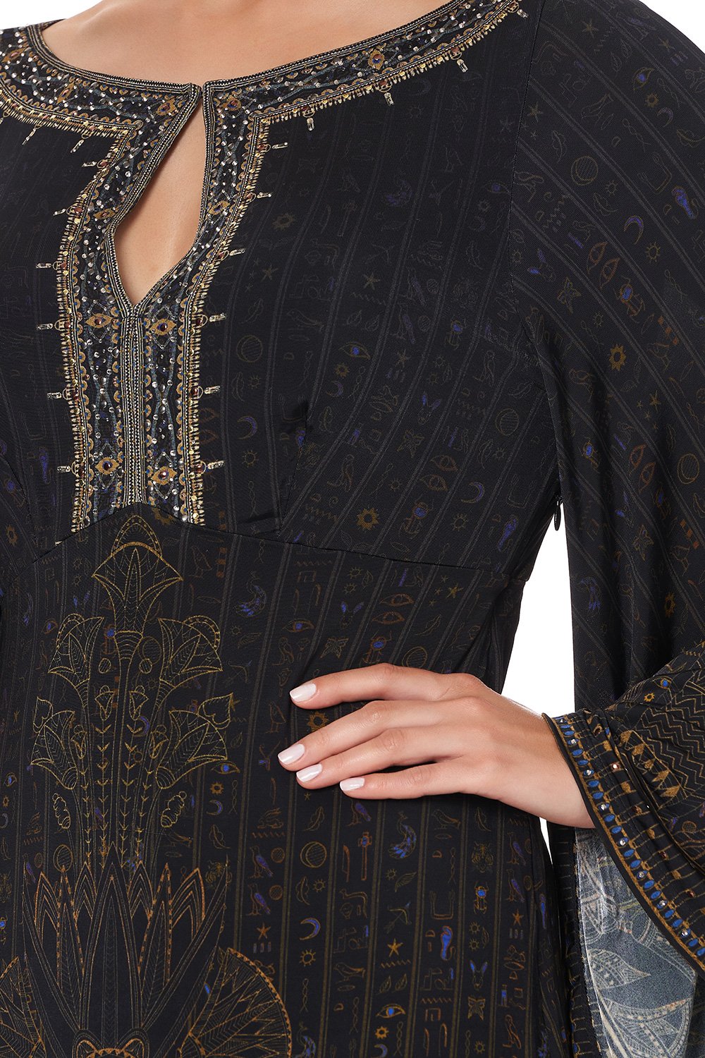 SHORT WIDE SLEEVE JERSEY DRESS COBRA KING