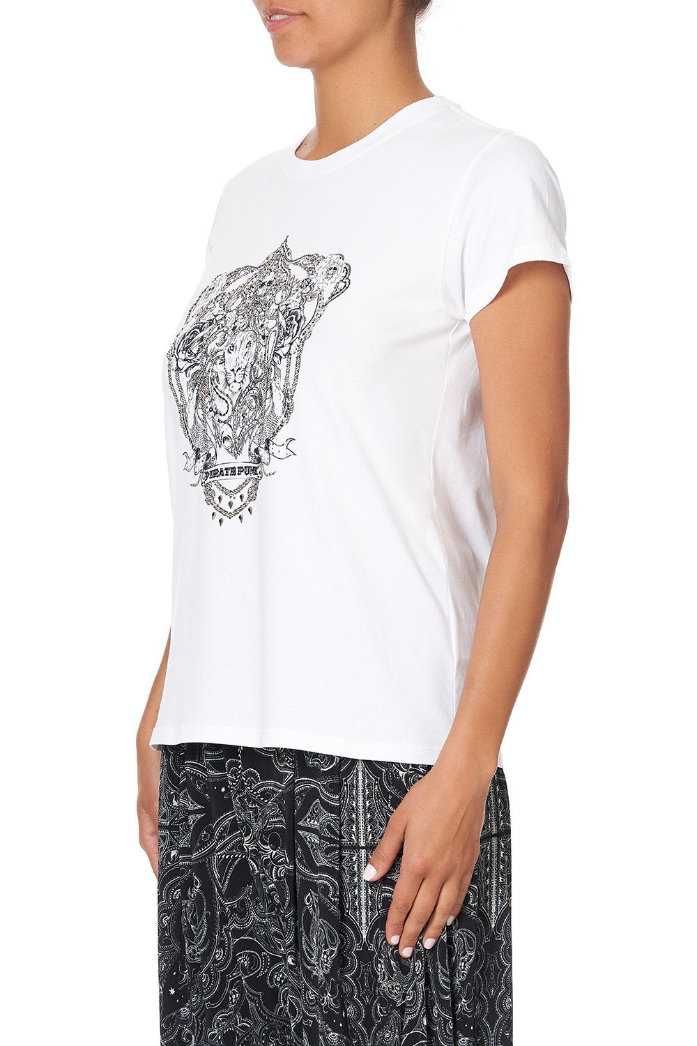 SLIM FIT ROUND NECK T-SHIRT MIDNIGHT PEARL