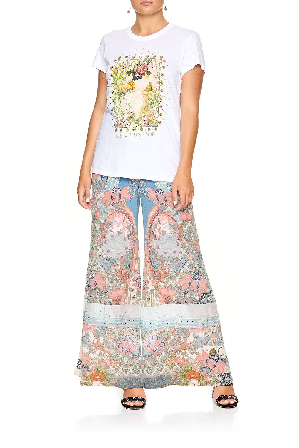 SLIM FIT ROUND NECK T-SHIRT JEANNE QUEEN