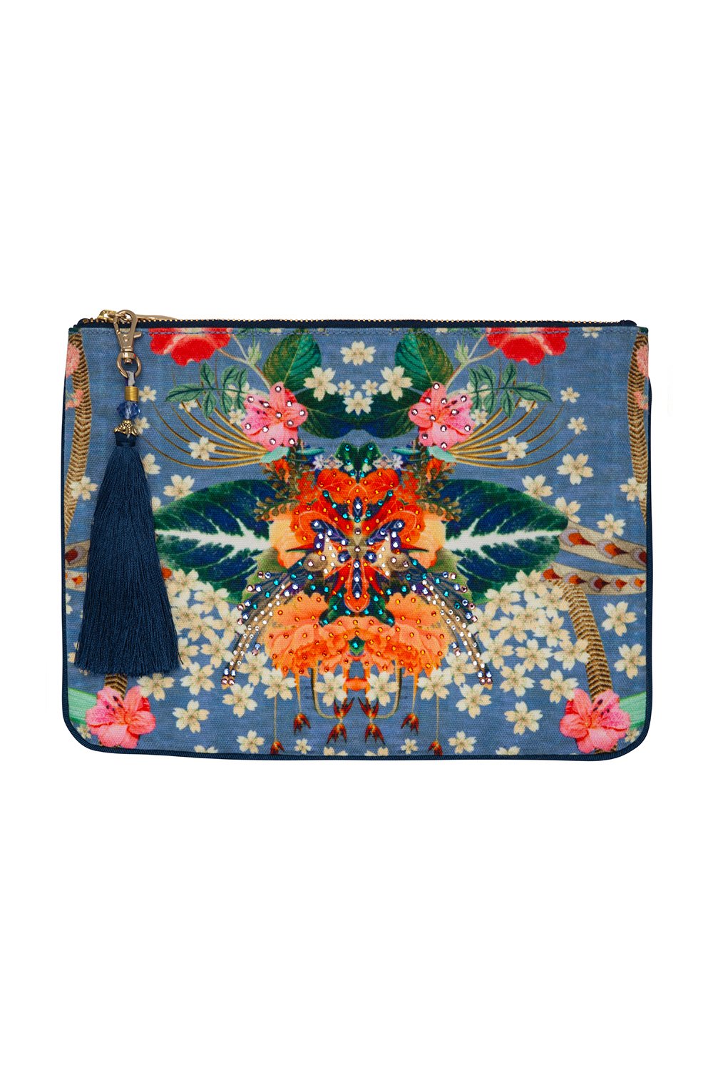 CAMILLA FARAWAY FLORALS SMALL CANVAS CLUTCH