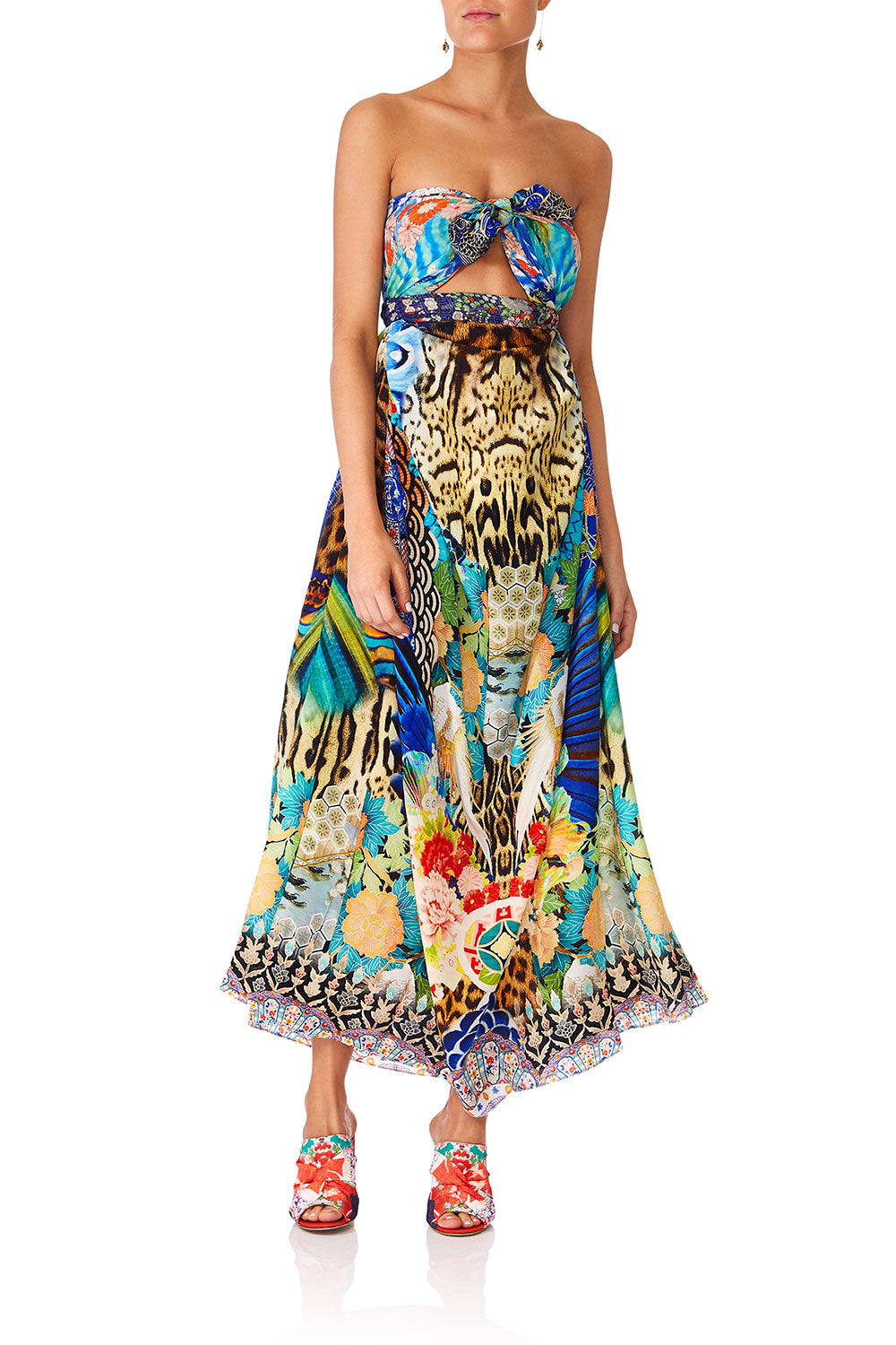 CAMILLA SPACE COWGIRL ROUND NECK KAFTAN