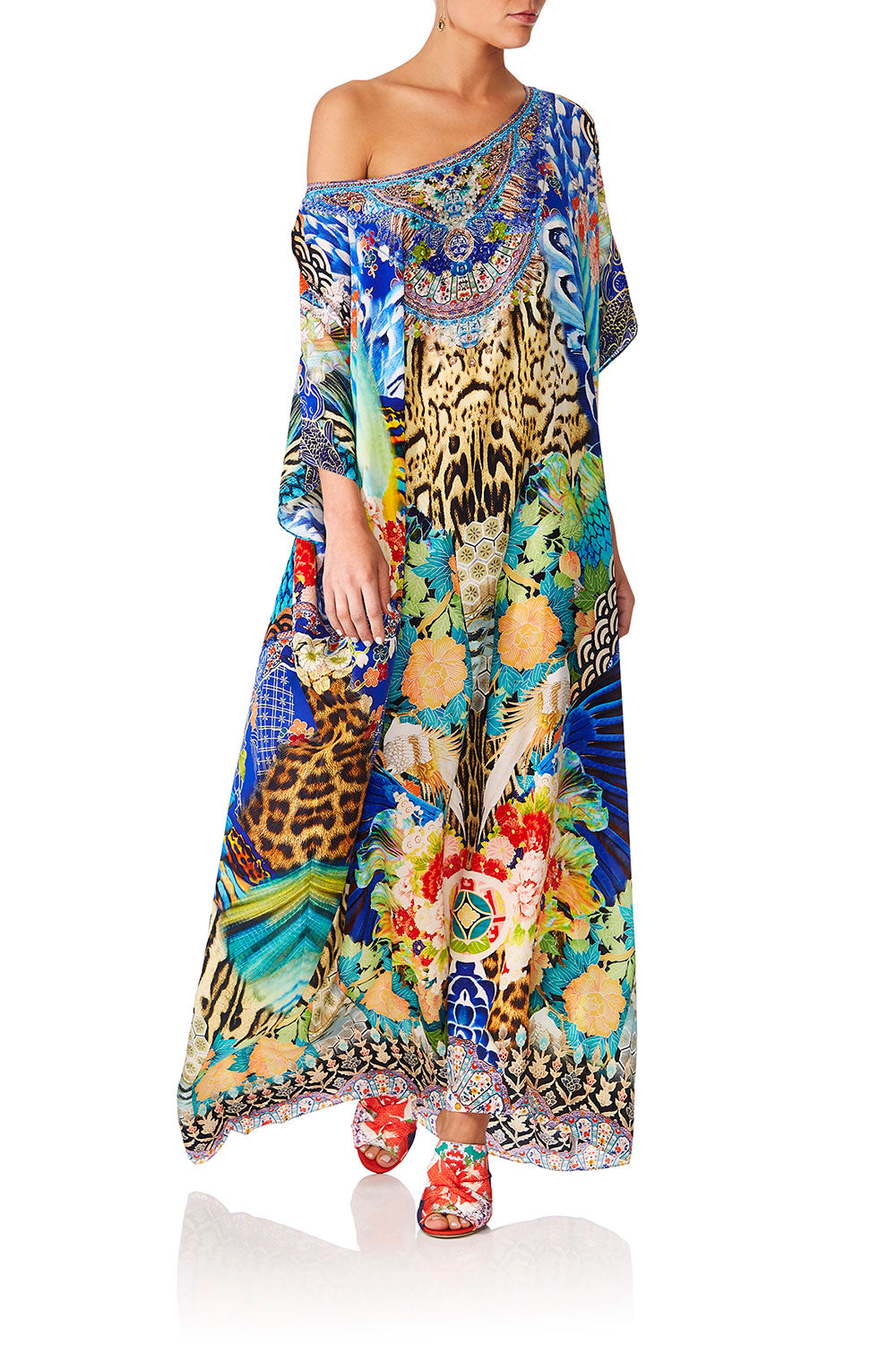 CAMILLA SPACE COWGIRL ROUND NECK KAFTAN