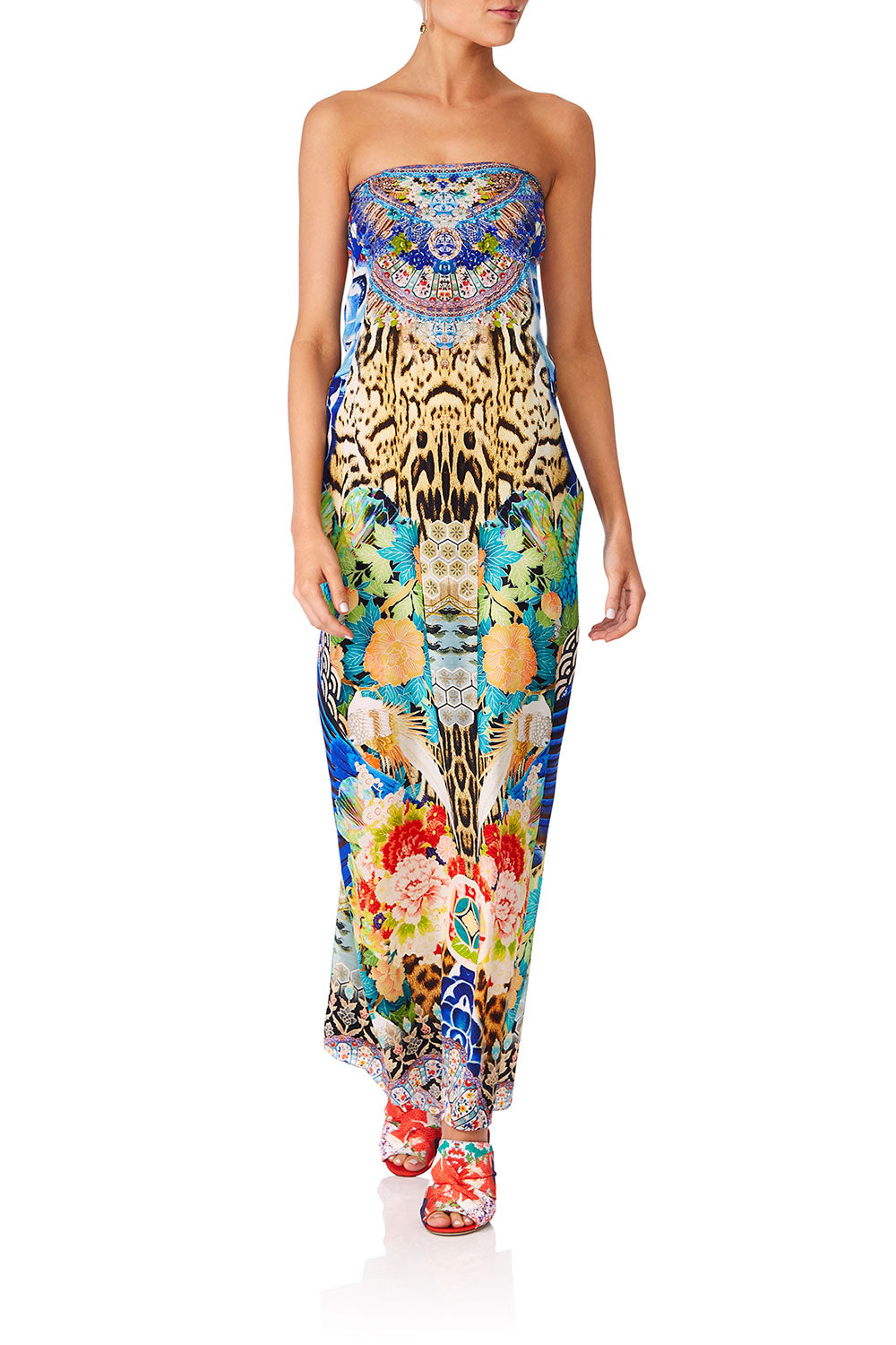 CAMILLA SPACE COWGIRL ROUND NECK KAFTAN