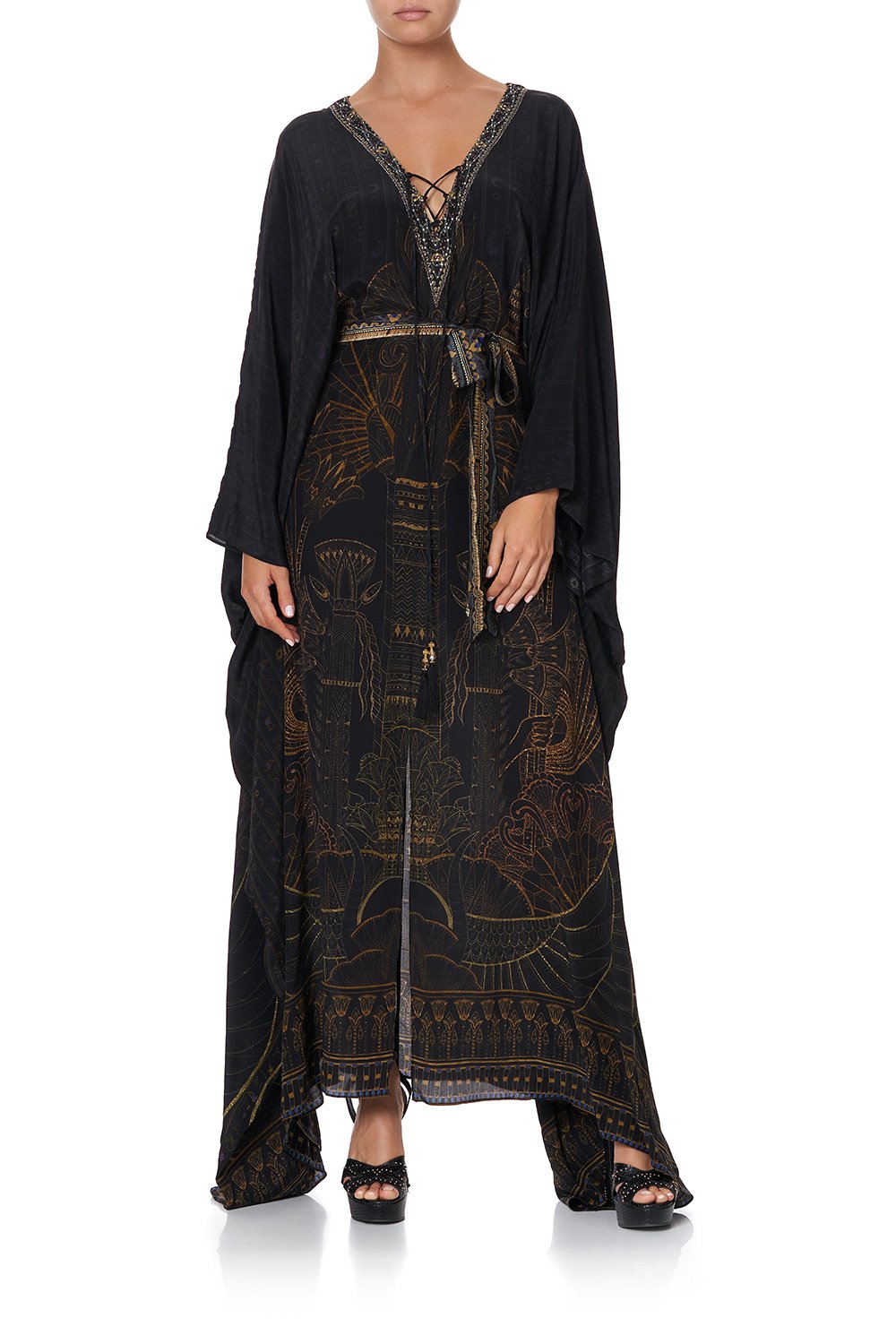 SPLIT HEM LACE UP KAFTAN COBRA KING