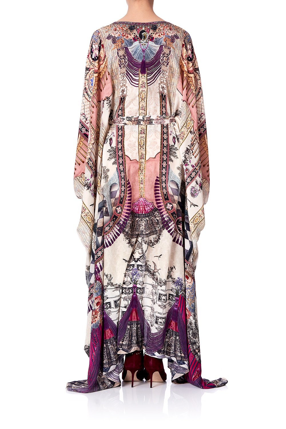 SPLIT HEM LACE UP KAFTAN VIOLET CITY