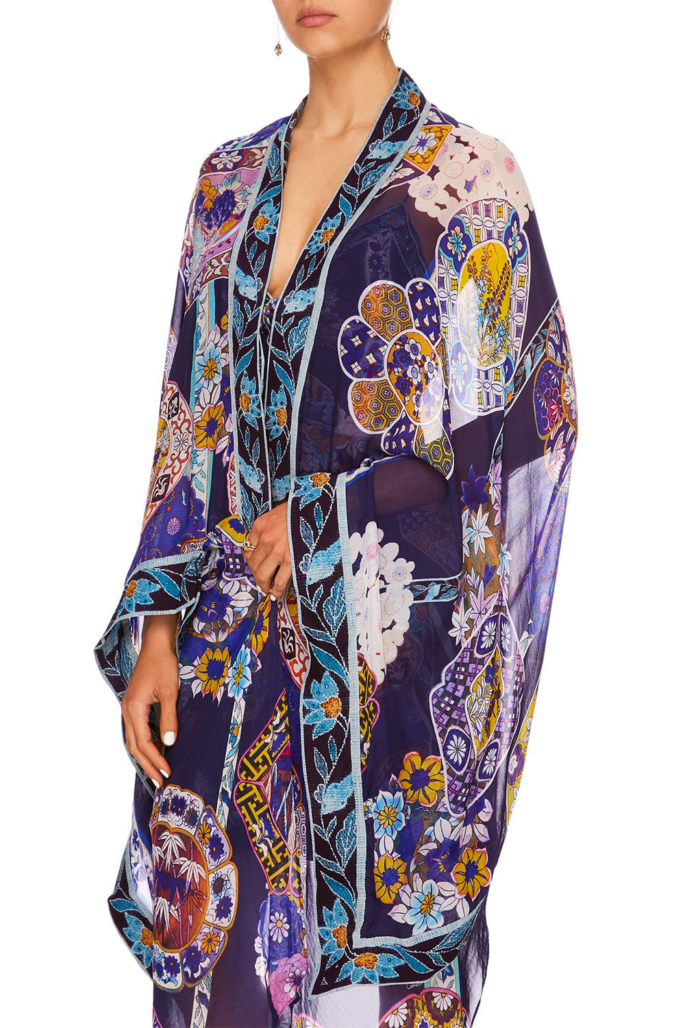 CAMILLA CAMILLA FOUND IN TRANSLATION RECTANGULAR V-NECK KAFTAN